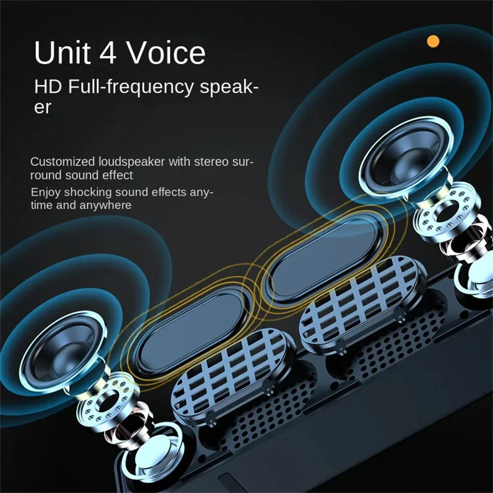 Unit 4 voice hd full frequency original bluetooth subwoofer with echo wall computer theater music wireless soundbar speaker