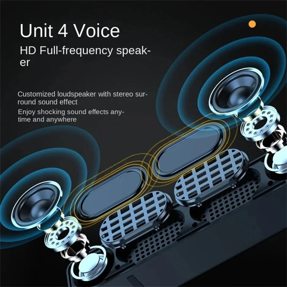 Unit 4 voice hd full-frequency original bluetooth subwoofer with stereo surround sound for theater music wireless use