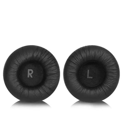 Black leatherette original ear pad with r and l markings for sony headset accessories replacement ear soft cushions