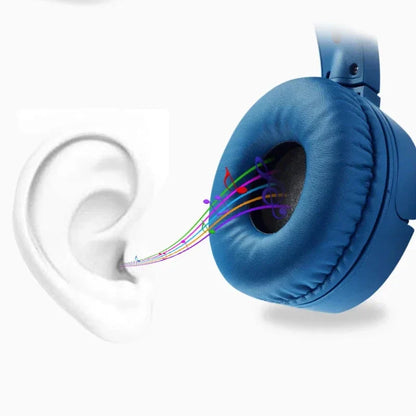 Blue over-ear headphones with padded original ear pad soft cushions for headset accessories replacement use