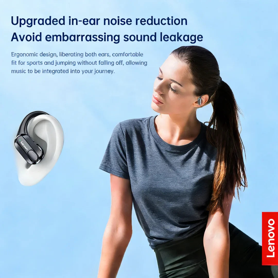 Original lenovo xt80 sports wireless black and silver in-ear earbuds with led power display and stereo sound bluetooth 5.3