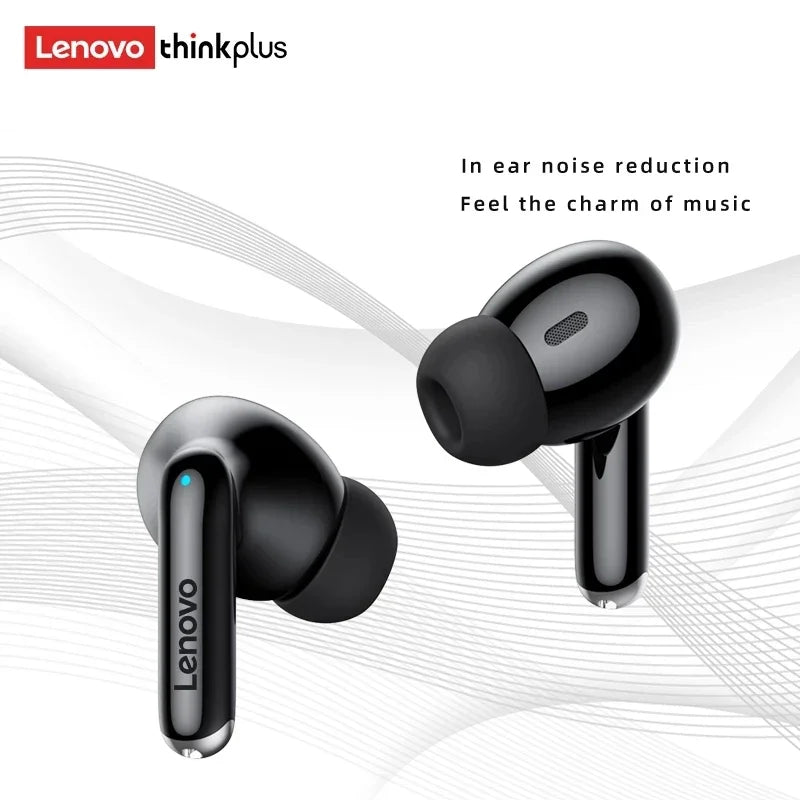 Original lenovo xt88 black wireless bluetooth earbuds with sleek glossy finish ergonomic sport waterproof headset design