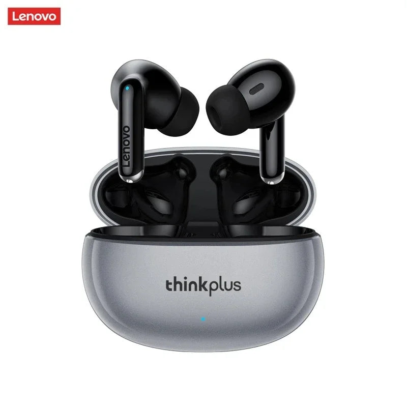 Original lenovo xt88 black wireless bluetooth earbuds in silver charging case sport waterproof headset for music and calls