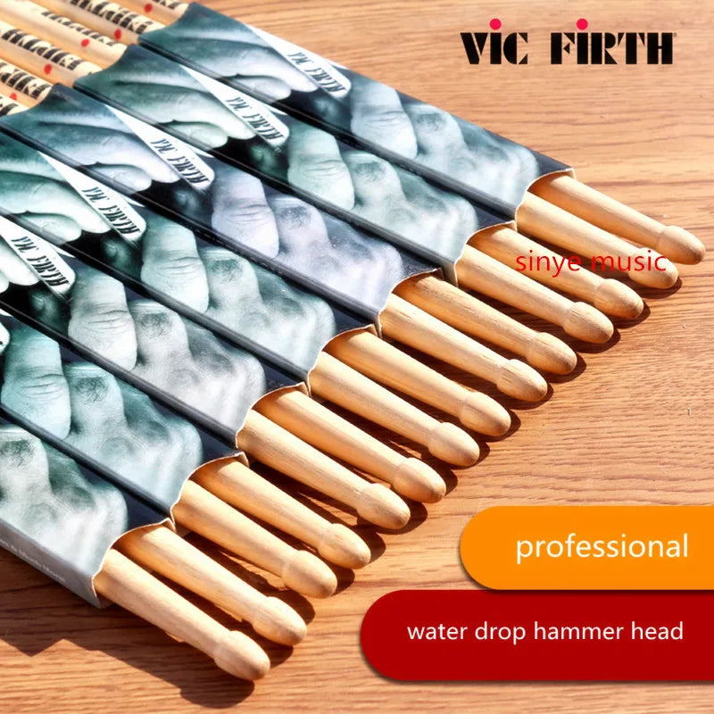 Vic firth professional drum sticks sticks 5a hickory natural wood finish for musical instruments one pair