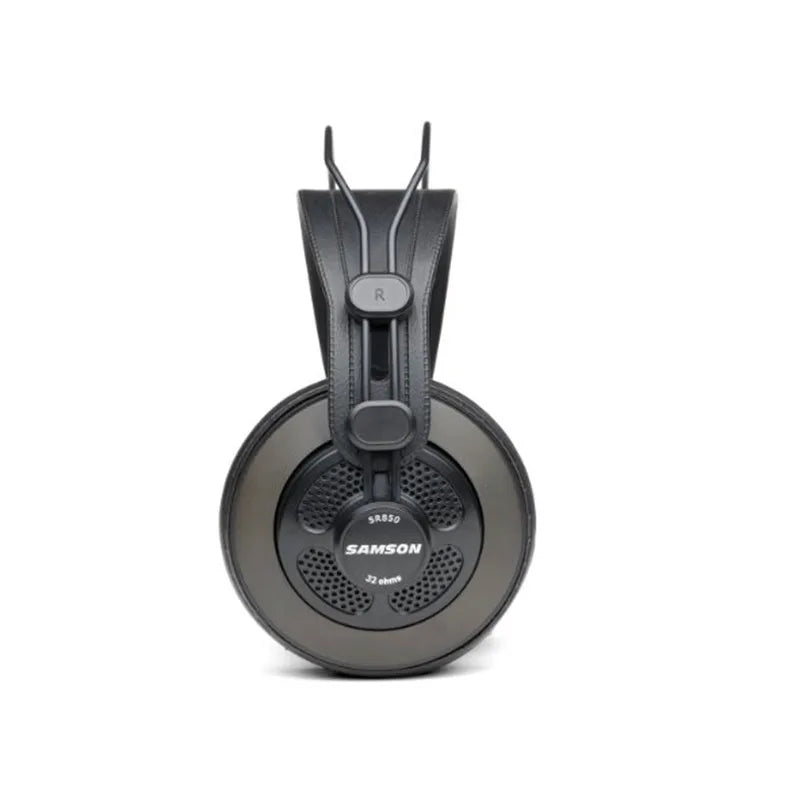 Original samson sr850 black over-ear monitoring headset velour earcups semi-open for recording karaoke game use