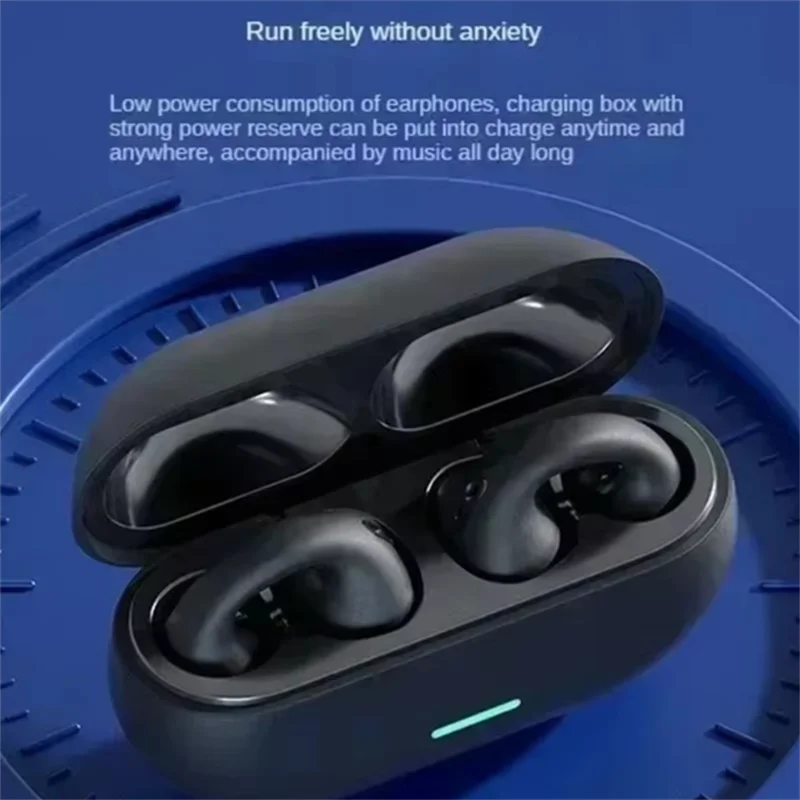 Black original t75 tws bluetooth earphones sport earbuds in glossy charging case with green led for iphone xiaomi phones