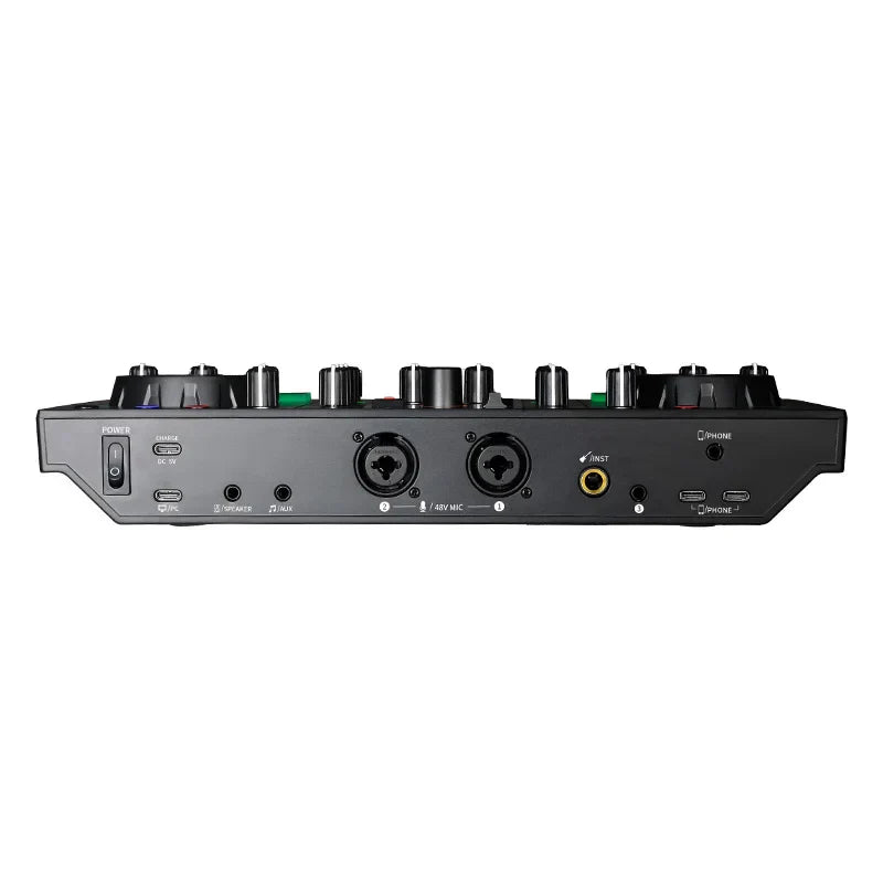 Black original takstar mx3 mixing console podcast with multiple input output ports for karaoke webcast recording