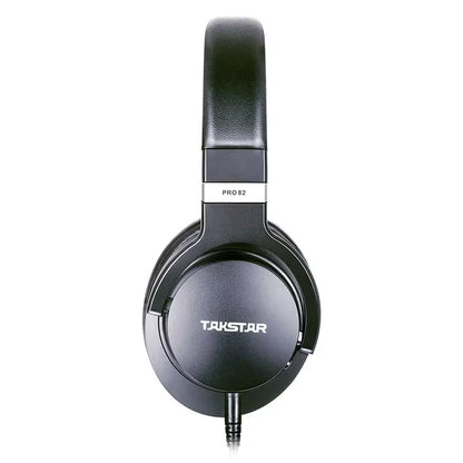 Black original takstar pro82 professional monitor headphones with matte finish and padded headband for stereo pc recording