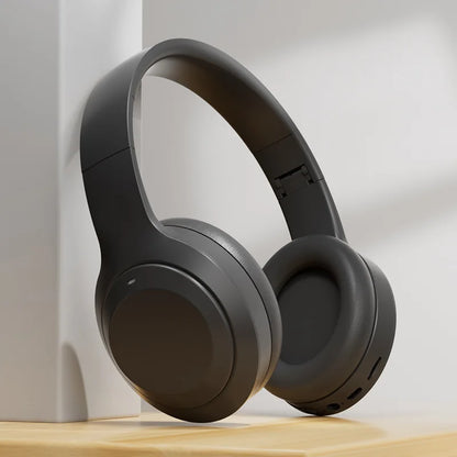 Black over ear hifi stereo m5 headphones sports gaming wireless bluetooth 5.3 with soft padded earcups support tf aux noise reduction