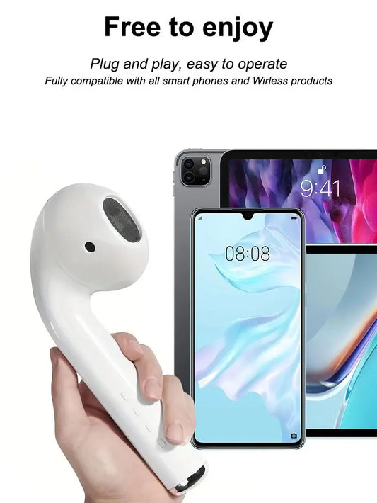 White oversized giant bluetooth headset with sleek ergonomic design and matte finish for airpods pro model bluetooth audio gift