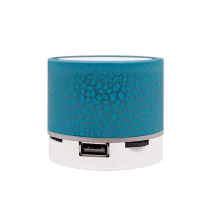 Teal crackle-textured pc speaker with white base and usb port for notebook desktop caixa music bocina column acoustics coluna audio system