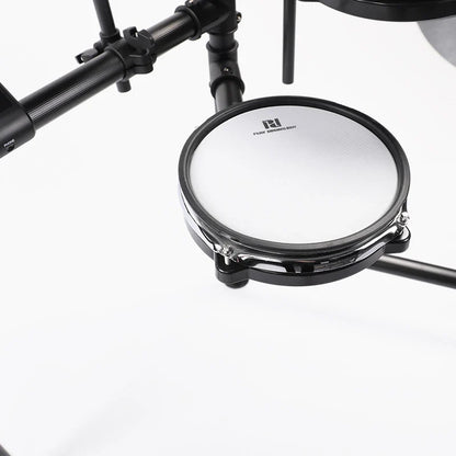 Pdx540 professional high-end electronic drum kit with black drum head white playing surface chrome hardware width 750px height