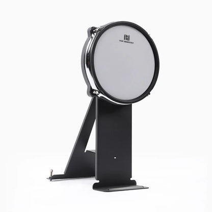 Black pDX540 professional electronic drum pad with chrome rim white surface mounted on sturdy stand width 750px height