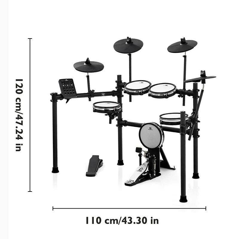 Black electronic drum set pdx540 with five drums three cymbals and control module width 750px height 750px