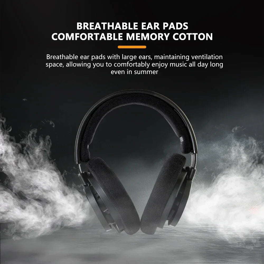 Black philips shp9500 over-ear wired headphones with breathable memory cotton ear pads for monitor class music and game universal headset