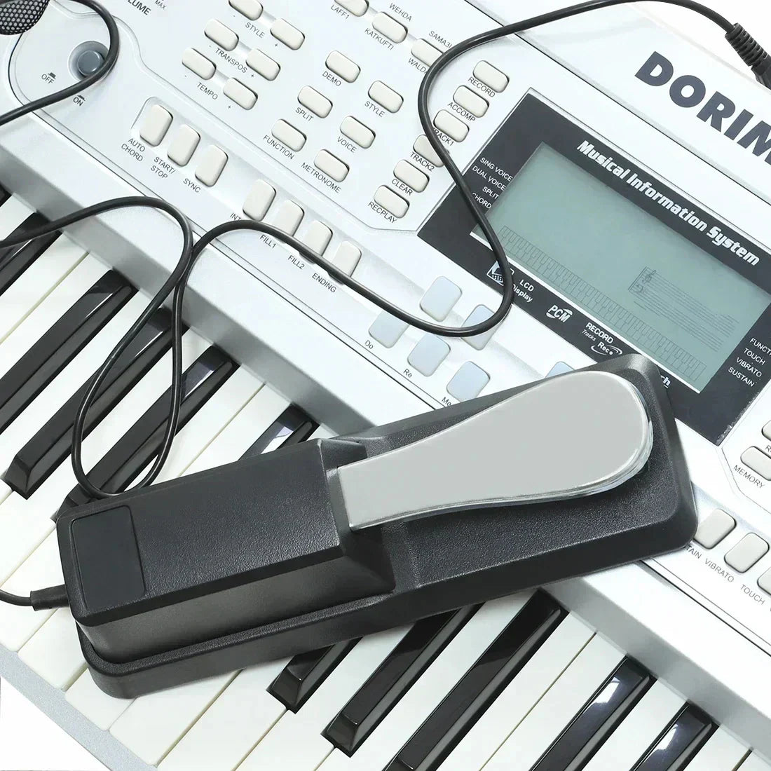 Black and silver sustain damper pedal keyboard universal for Roland electronic piano musical instrument accessories