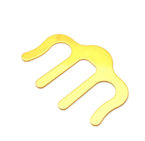 Gold-colored metal pianos stands song holder clip music comb with three curved prongs for speech draft cooking use