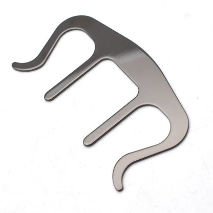 Silver metallic holder clip music with three prongs and two loops for pianos stands song speech draft cooking recipes