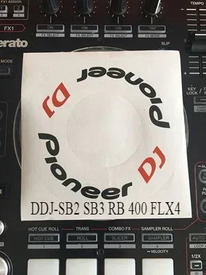 Pioneer ddj-sb2 sb rb 400 flx4 sticker with red and black logo for xdj-rr disk skin jog recorder turntable use