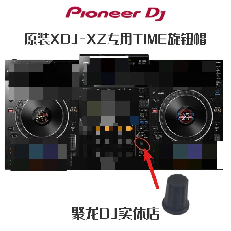 Black plastic pioneer time cap knob for xdj-xz turntable compatible with time cap xdjrx3 djma9 v10 models
