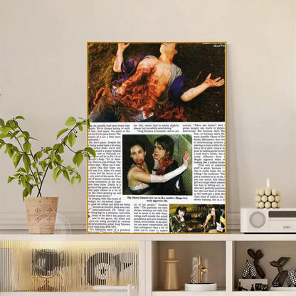 A framed canvas print of the godfather collage on aged newspaper background modern graphic wall art decor