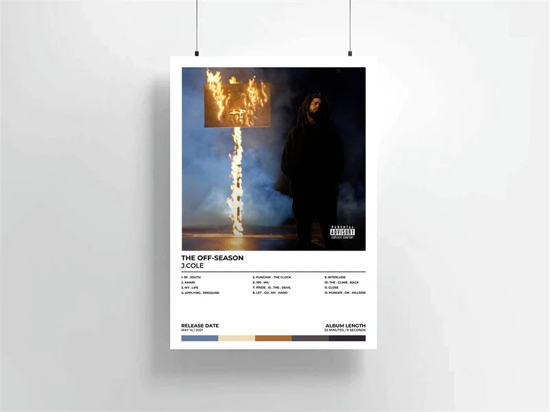 White rap music album cole poster aesthetic on season canvas print featuring j cole born sinner wall art decor