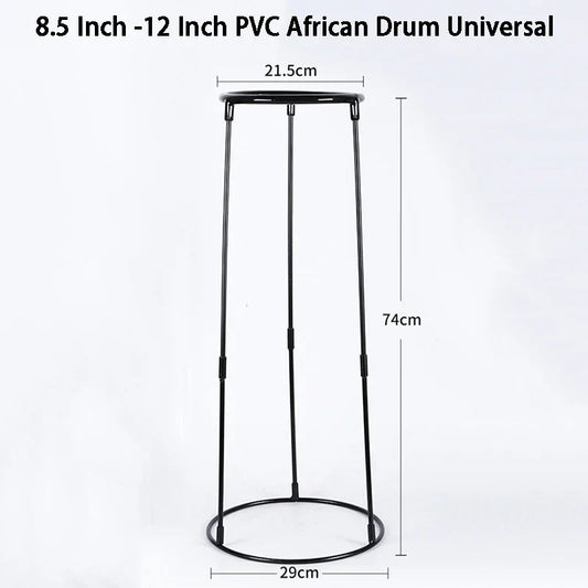 Black metal portable african drum stand with adjustable height carbon steel multipurpose drum holder for percussion instruments