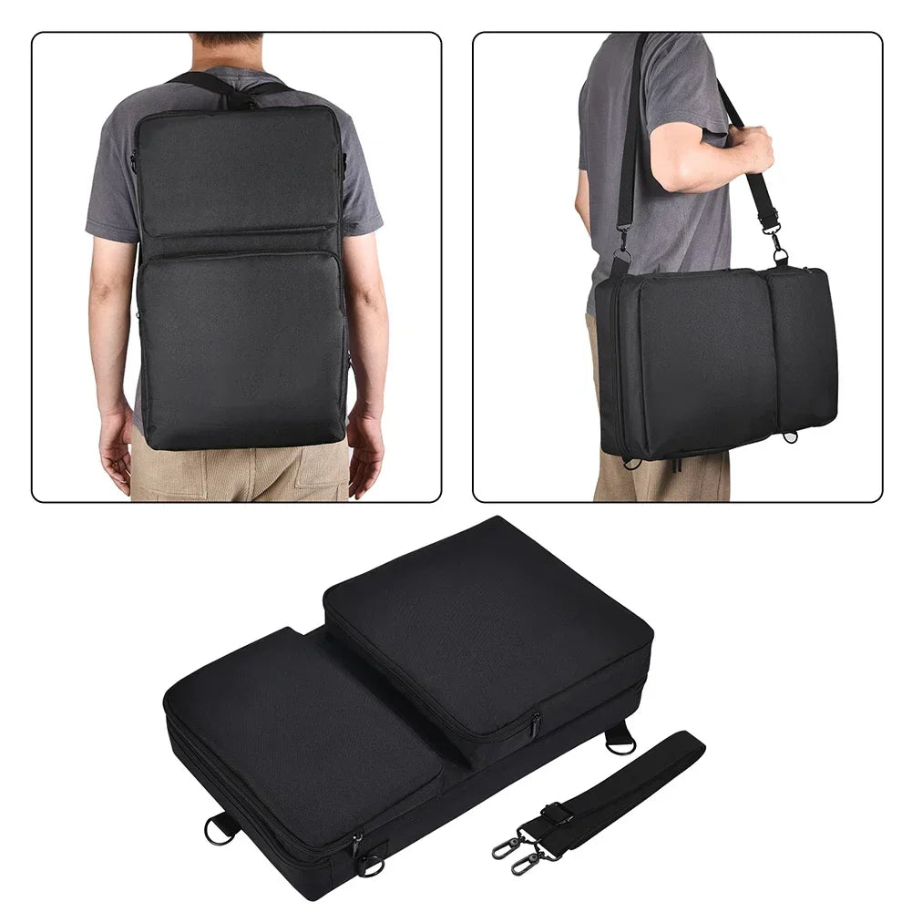 Black durable nylon portable turntables protective case with adjustable shoulder strap for pioneer ddj-400 carrying storage bags