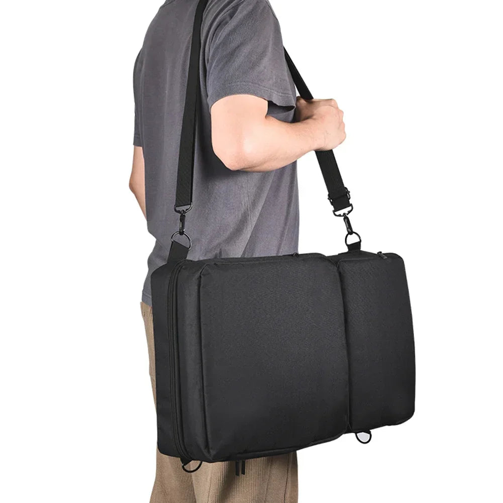 Black fabric portable turntables protective case with adjustable shoulder strap for pioneer ddj-400 carrying storage bags