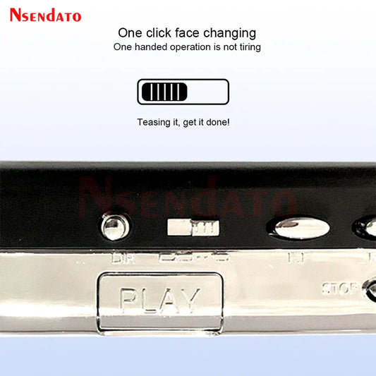 Silver metallic portable usb c cassette player recorder with black top panel and play stop buttons for tape to mp3 conversion