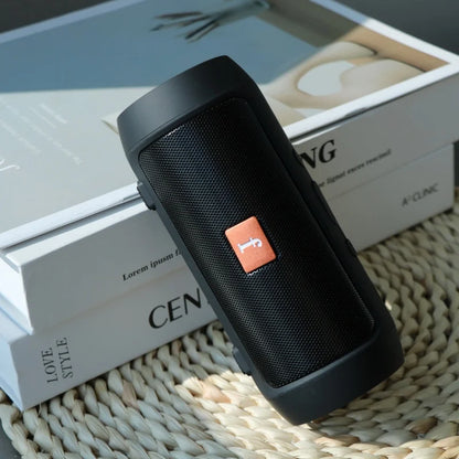 Black JBL Charge 4 portable wireless Bluetooth speaker with textured grille supports TF card and easy carry features