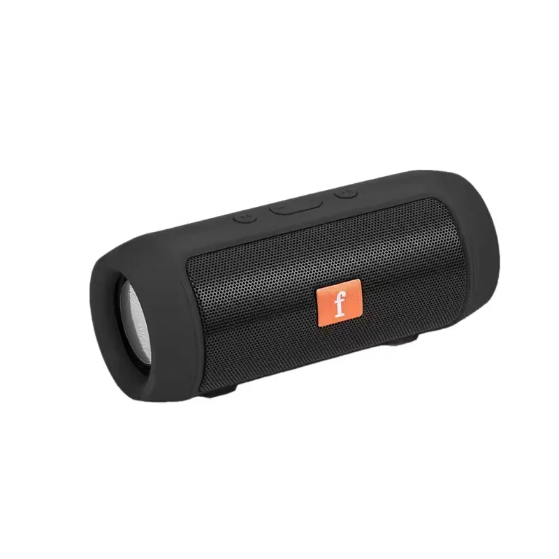 Black jbl flip 4 portable wireless bluetooth speaker with textured grille and orange logo supports tf card for easy carry