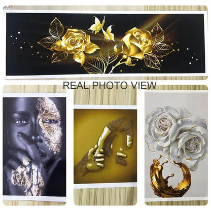 Poster hd anime hot theme singer featuring golden roses with metallic finish and delicate butterflies on black background modern graphic