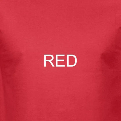 Red t-shirt with white text reading red for producer artist production beat makers and offer drop shipping use