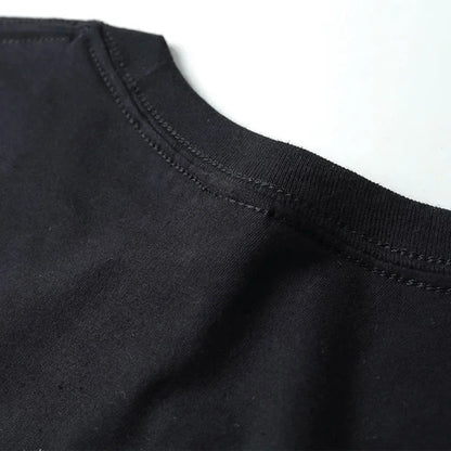 Black cotton producer artist production beat maker music t shirt with ribbed crew neck for offer drop shipping