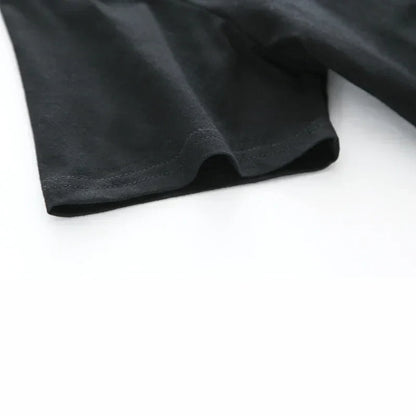 Black cotton producer artist production t shirt sleeve with neatly stitched hem ideal for artist production beat use