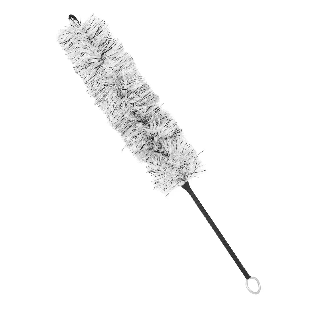 Silver-bristled cleaning brush with black handle and metal ring for keys bb clarinet accessories reed box cleaning brushes trimmer