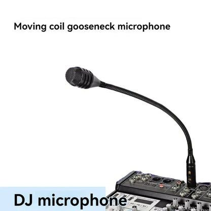 Black dynamic dj microphone with flexible gooseneck and mesh grille for mixer dedicated disc and ktv bar gooseneck use