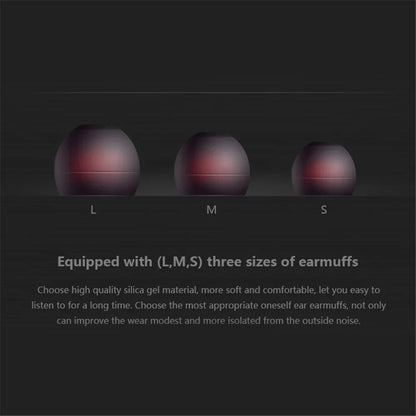 Three sizes of dark red and black silica gel earmuffs for earphone china’s high-end metal heavy bass earphones