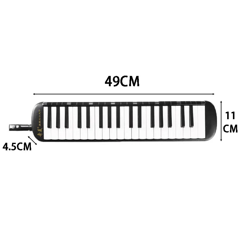 Professional melodica 37 keys musical keyboard kids black and white kids mouth organ button accordion music instrument