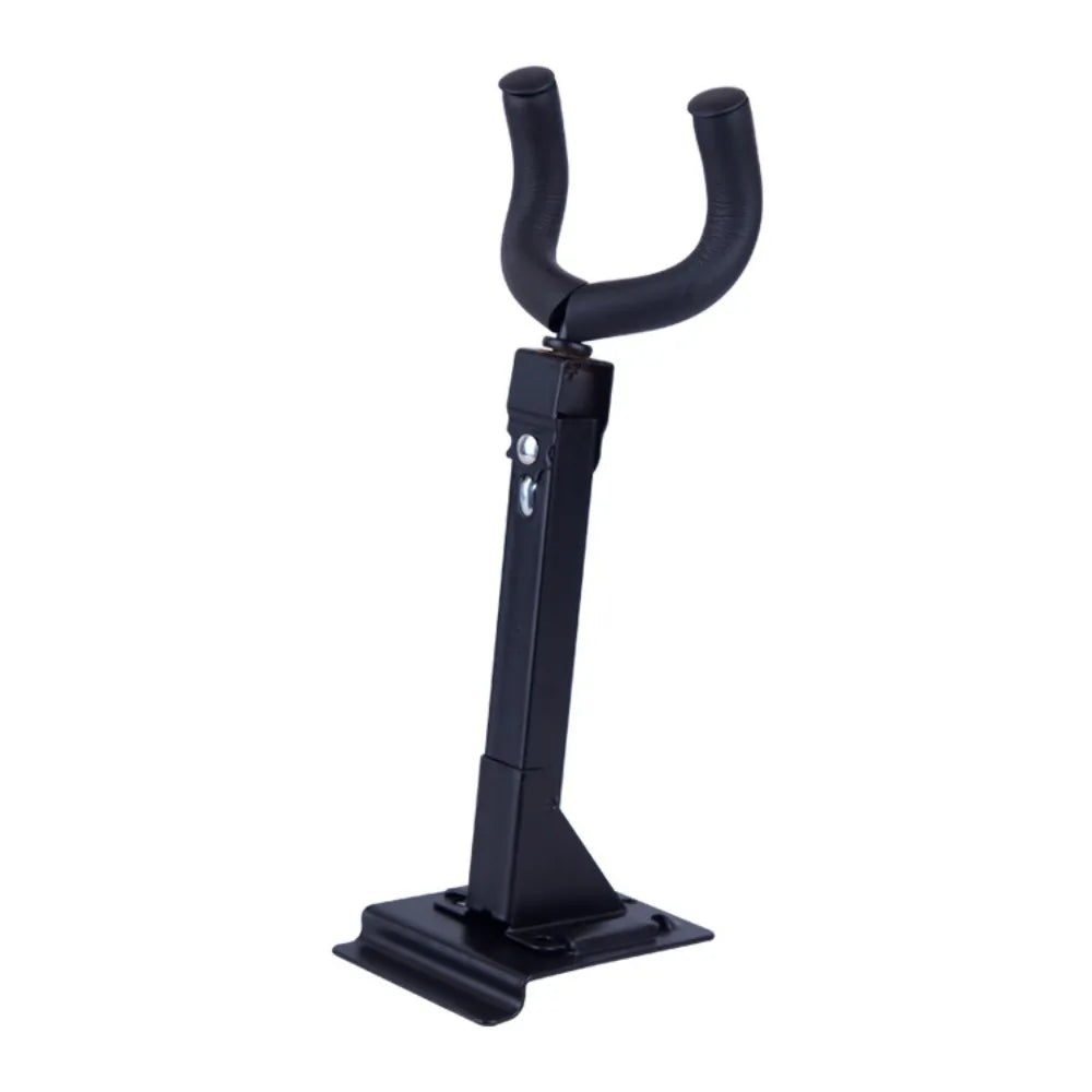 Black metal guitar hanger hook with sturdy base and adjustable u-shaped arms for ukulele violin stand and display rack bass