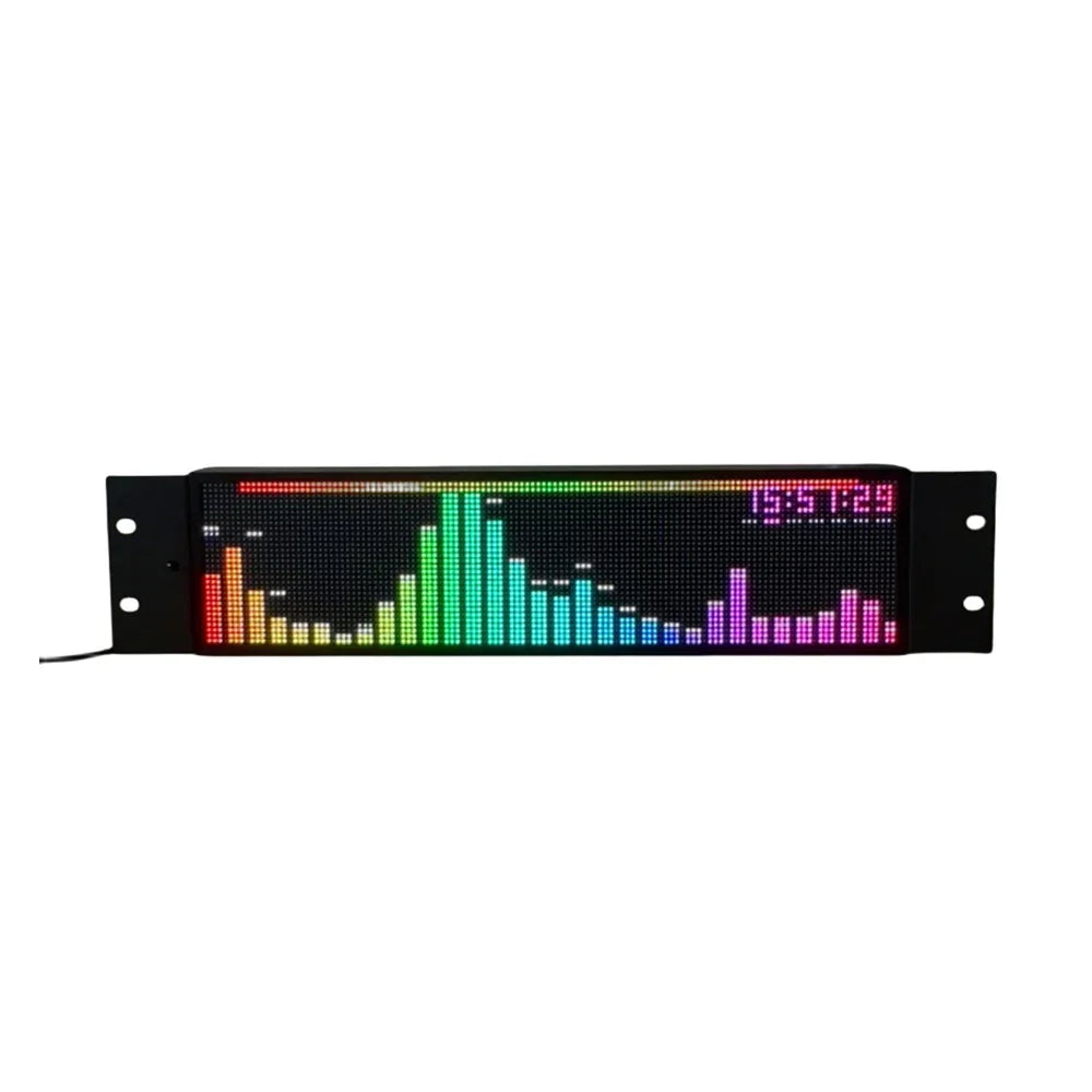 Professional music spectrum display instrument with black led audio visualizer and adjustable wireless pickup spectrum analyzer