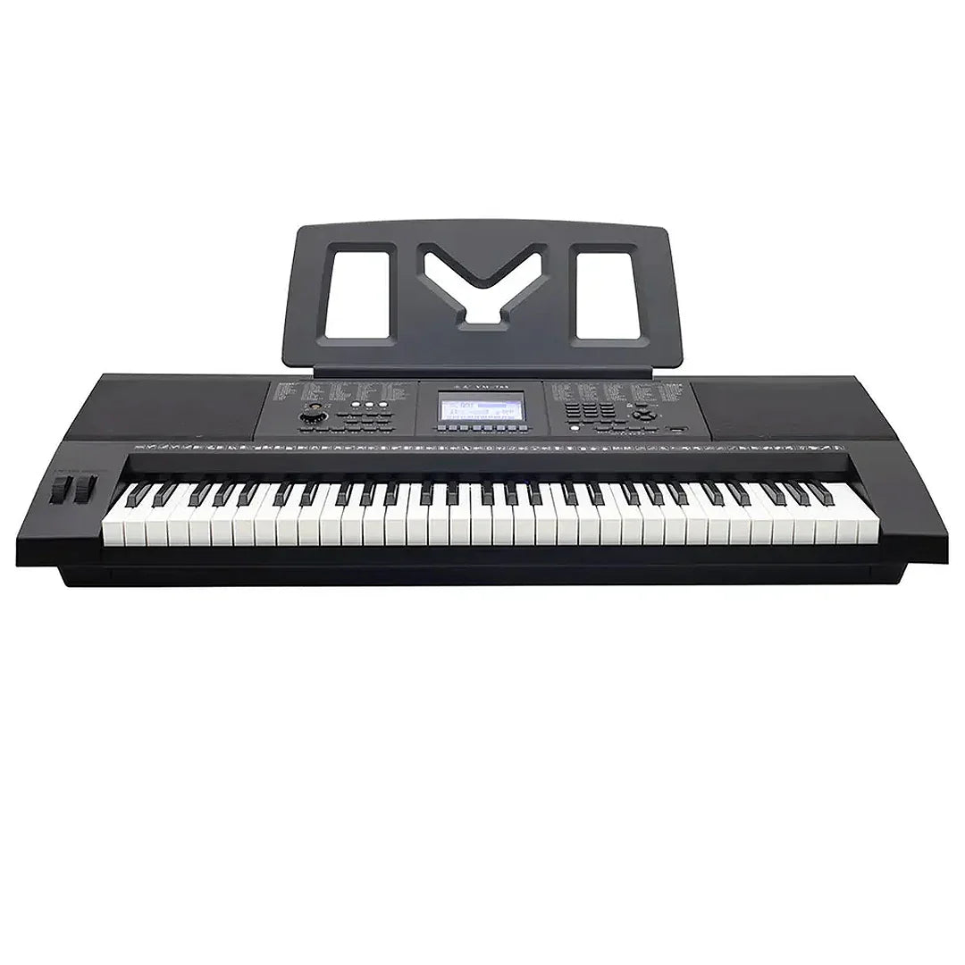 Black professional musical keyboard midi controller electronic piano music synthesizer with 61 keys and display screen