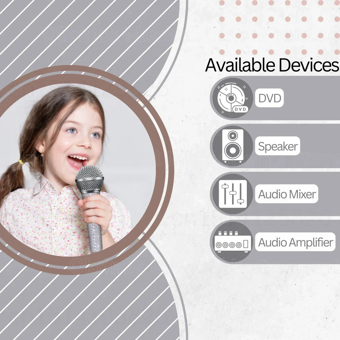 Professional vocal microphone with silver mesh grille and sparkle white decorative handle sleeve for dynamic handheld wired use