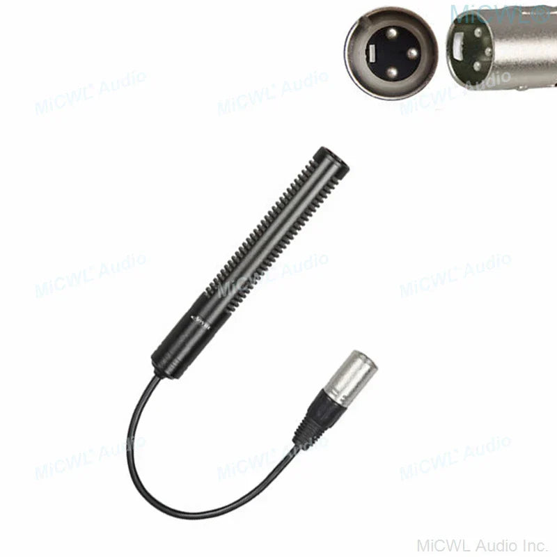 Black ribbed professional xlr 3pin microphone windscreen with short cable and xlr connector for 48v phantom power use