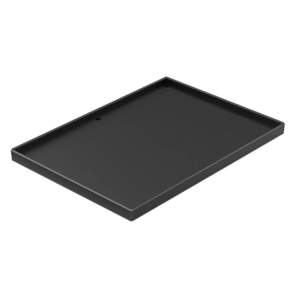 Black rectangular projectors tray with matte finish and raised edges for thread tripod tray and telescopic rod standing use