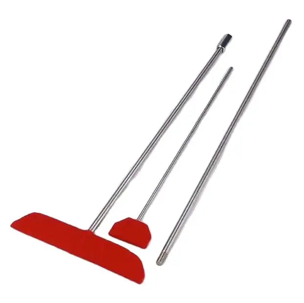 Quality grand piano soundboard cleaning tools red silicone scraper and spatula set with stainless steel handles