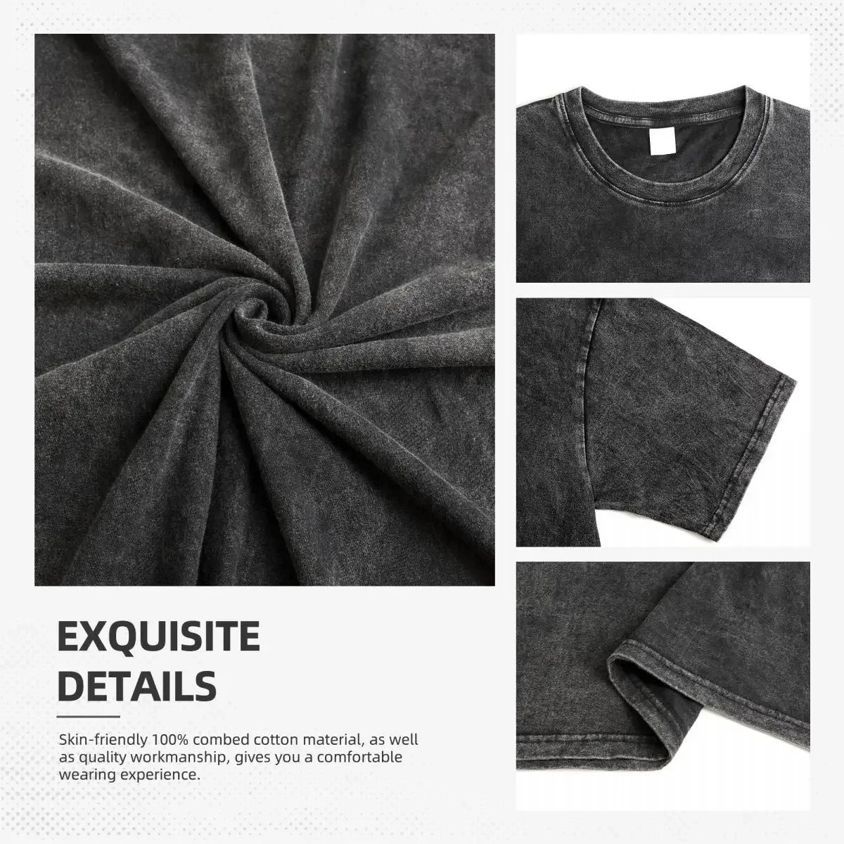 Dark gray 100 percent combed cotton radiohead rock band t shirt with soft textured fabric and classic crew neck design