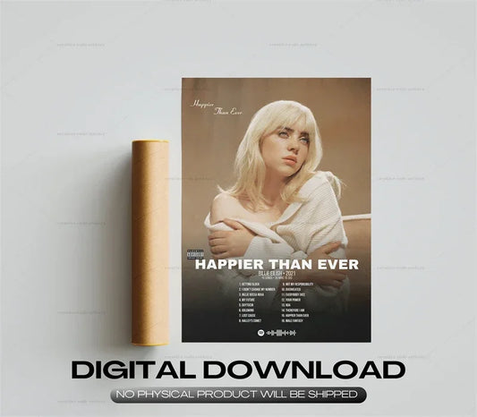 A rectangular rap music album cover poster featuring a blonde woman in white off-shoulder top with tracklist