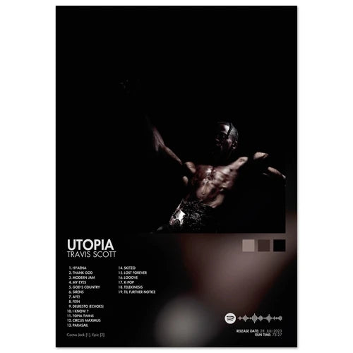 Black and white album cover male poster aesthetic rapper featuring muscular figure in motion for room decor canvas wall art